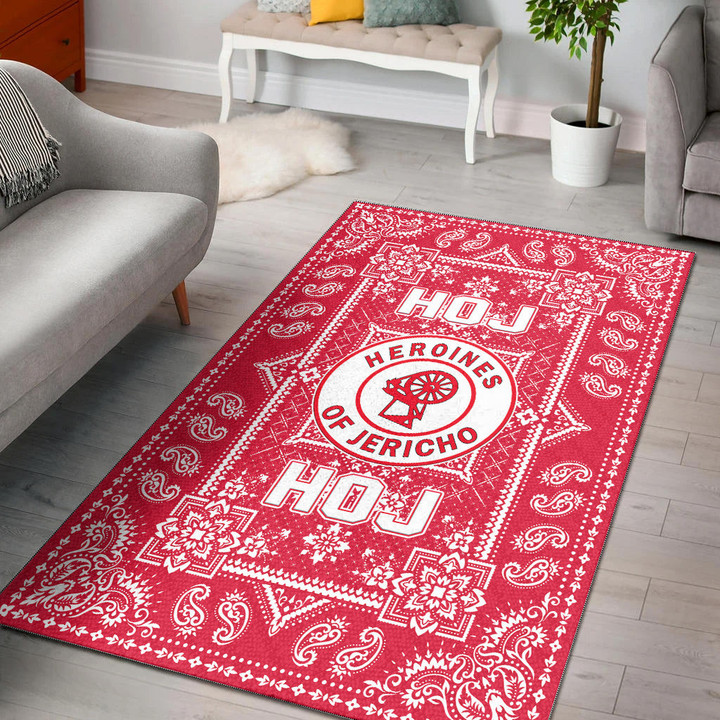 Africa Zone Area Rug - Heroines Of Jericho Vintage Paisley Pattern A31