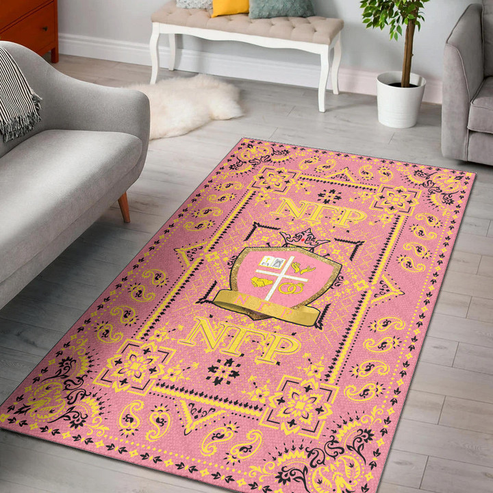 Africa Zone Area Rug - Nu Gamma Rho Military Sorority Vintage Paisley Pattern A31