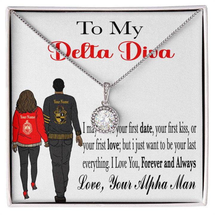 Africa Zone Personalized Jewelry Valentine Gift - Alpha Phi Alpha Gift For Delta Sigma Theta Eternal Hope Necklace A31