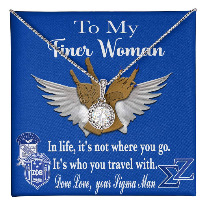 Africa Zone Personalized Jewelry Valentine Gift - Dove Love Gift For Zeta Phi Beta Eternal Hope Necklace A31
