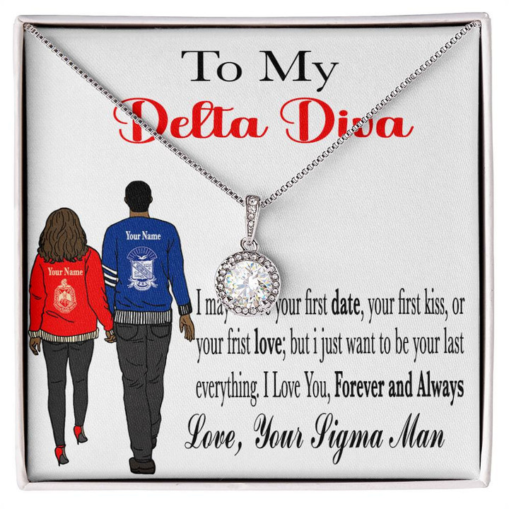 Africa Zone Personalized Jewelry Valentine Gift - Phi Beta Sigma Gift For Delta Sigma Theta Eternal Hope Necklace A31