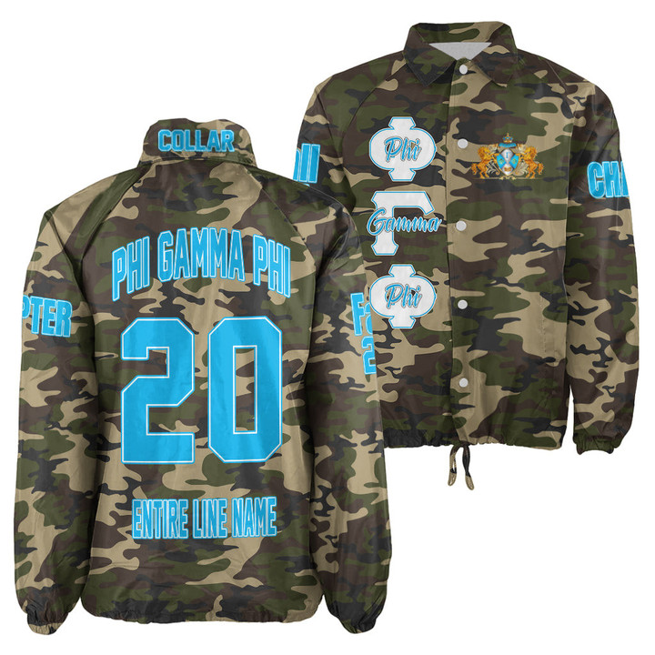 (Custom) Africa Zone Jacket - Phi Gamma Phi Military Fraternity Camouflage Crossing Jacket A31
