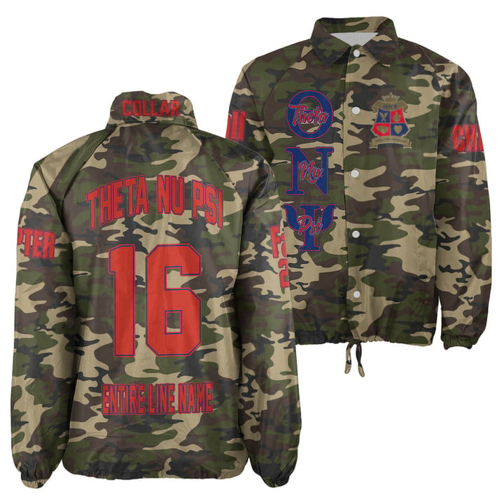 (Custom) Africa Zone Jacket - Theta Nu Psi Military Fraternity Camouflage Crossing Jacket A31