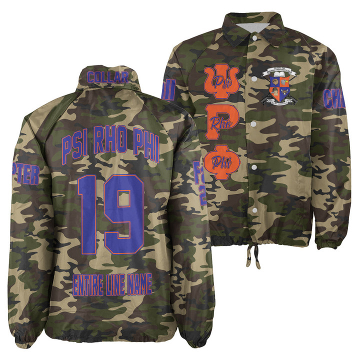 (Custom) Africa Zone Jacket - Psi Rho Phi Military Fraternity Camouflage Crossing Jacket A31