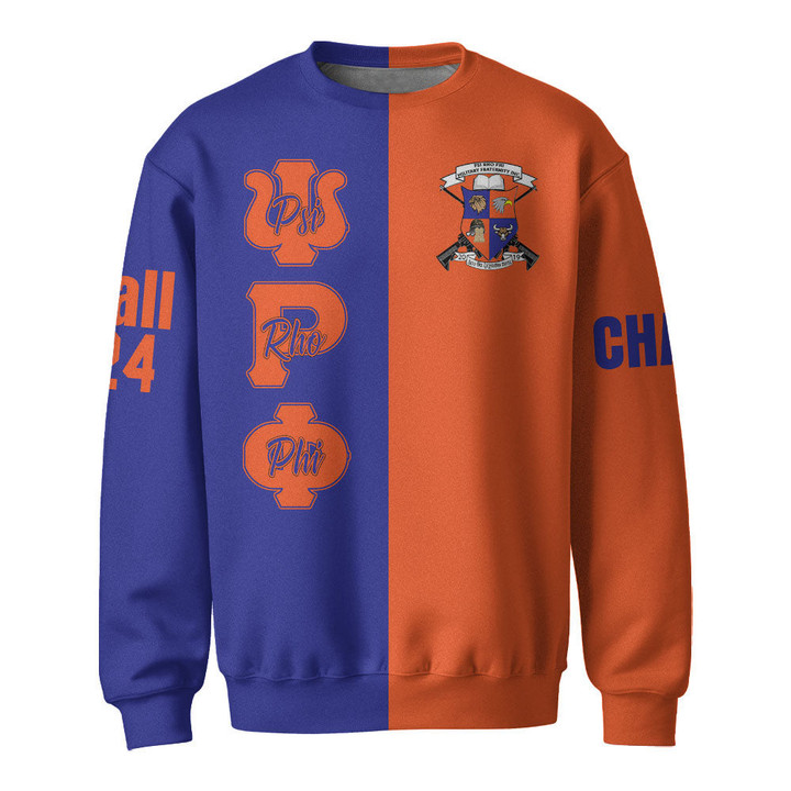 Africa Zone Sweatshirts - Psi Rho Phi Military Fraternity Half Style A31