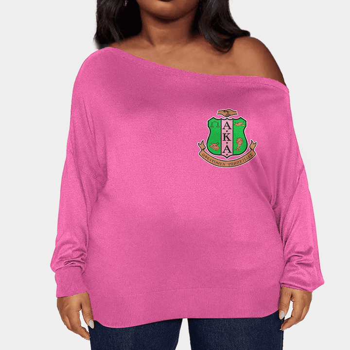 Ivy League AKA Pink Offshoulder Sweaters Oversize A31