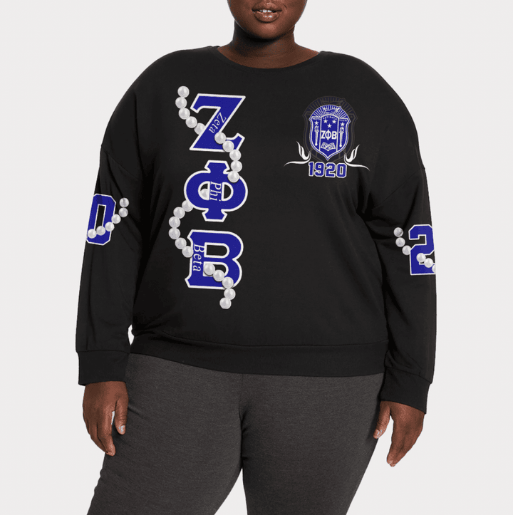 Zeta Phi Beta Pearls Sweatshirt Oversize A31