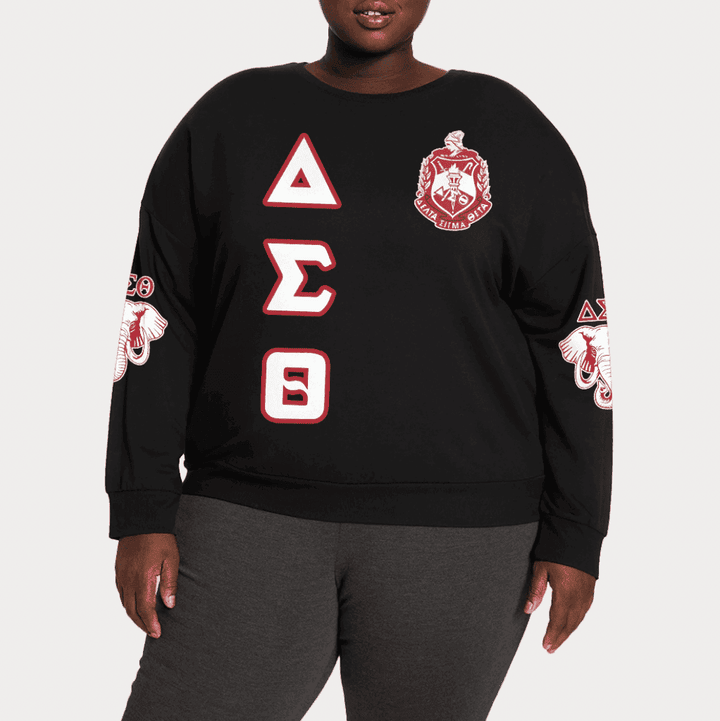 Delta Sigma Theta Letters Sweatshirt Oversize A31