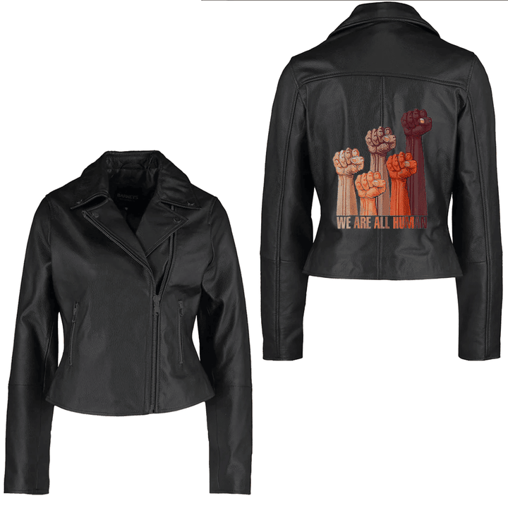 Africa Zone Clothing - Juneteenth Afro American Women Mom Matching Juneteenth Women's Leather Jacket A35