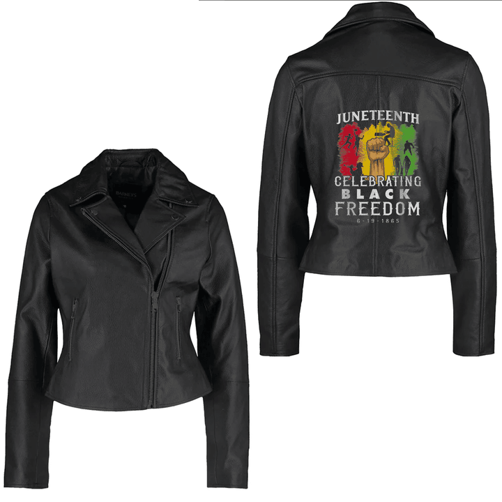 Africa Zone Clothing - Womens Melanin Queen Tee African American Strong Black Natural Afro Women's Leather Jacket A35