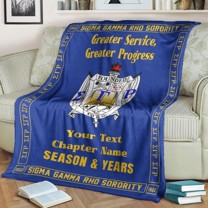 (Custom) Greeklife Home Set - Sigma Gamma Rho Sorority Greek Premium Blanket A31