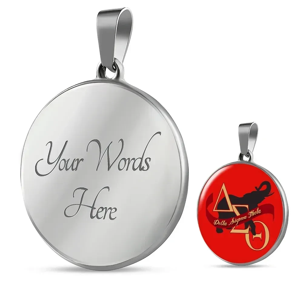 Delta Sigma Theta Elephant Luxury Necklace Circle