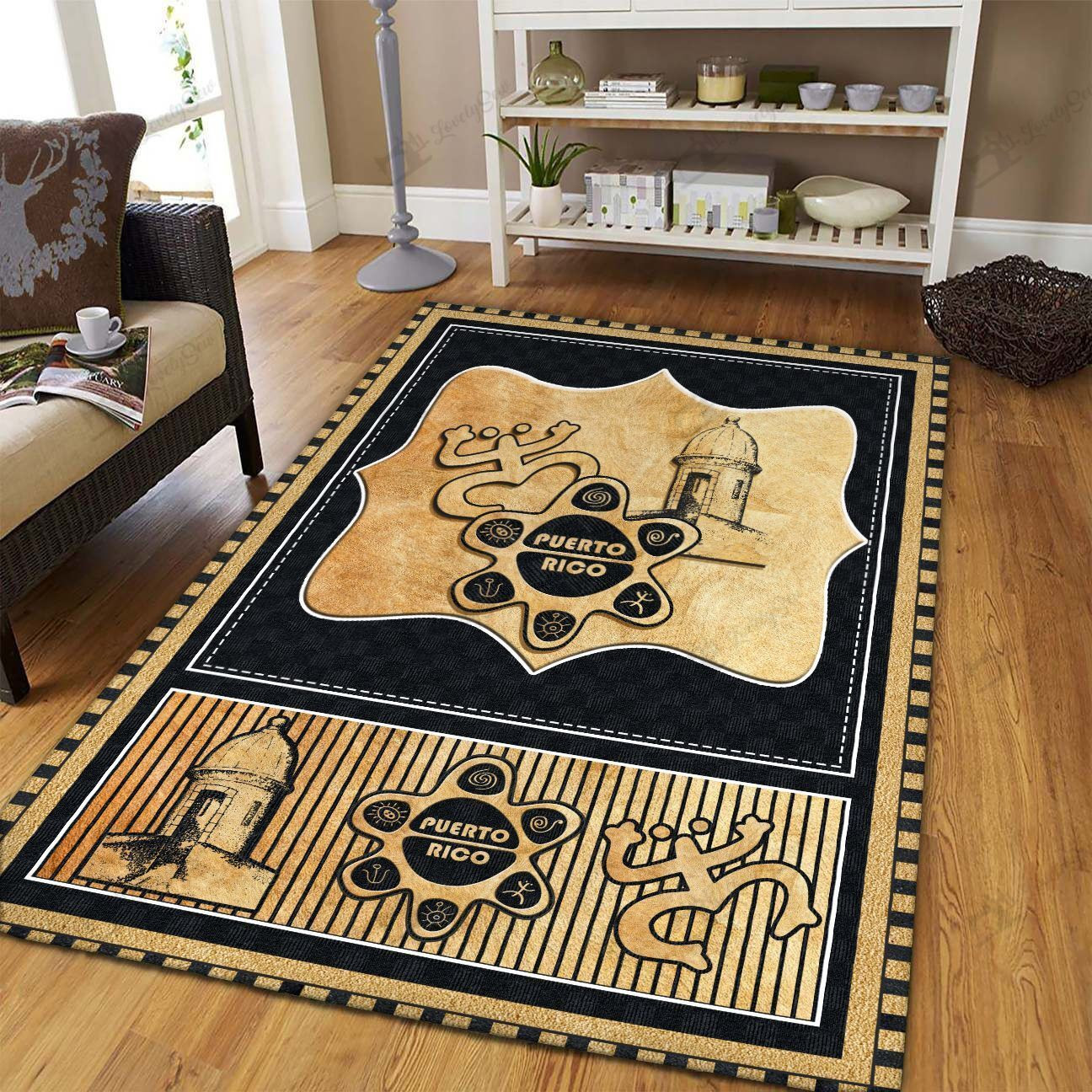 Puerto Rican Rug Designs Puerto Rico Symbols Rug | Encantorican.com - Africazone Store