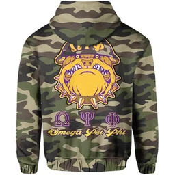 AfricaZone Greek Life Hoodie - Omega Psi Phi Camouflage Pullover J0 | Africazone.store