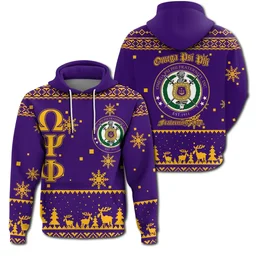 AfricaZone Hoodie - Christmas Shield Of Omega Psi Phi Hoodie J5 | Africazone.store