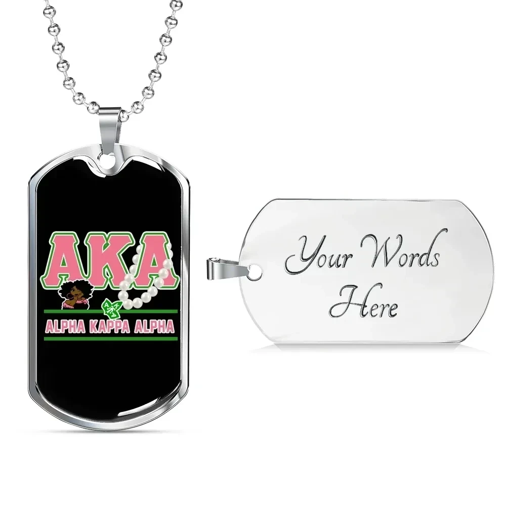 Dog Tag - AKA Sorority Pearl Luxury