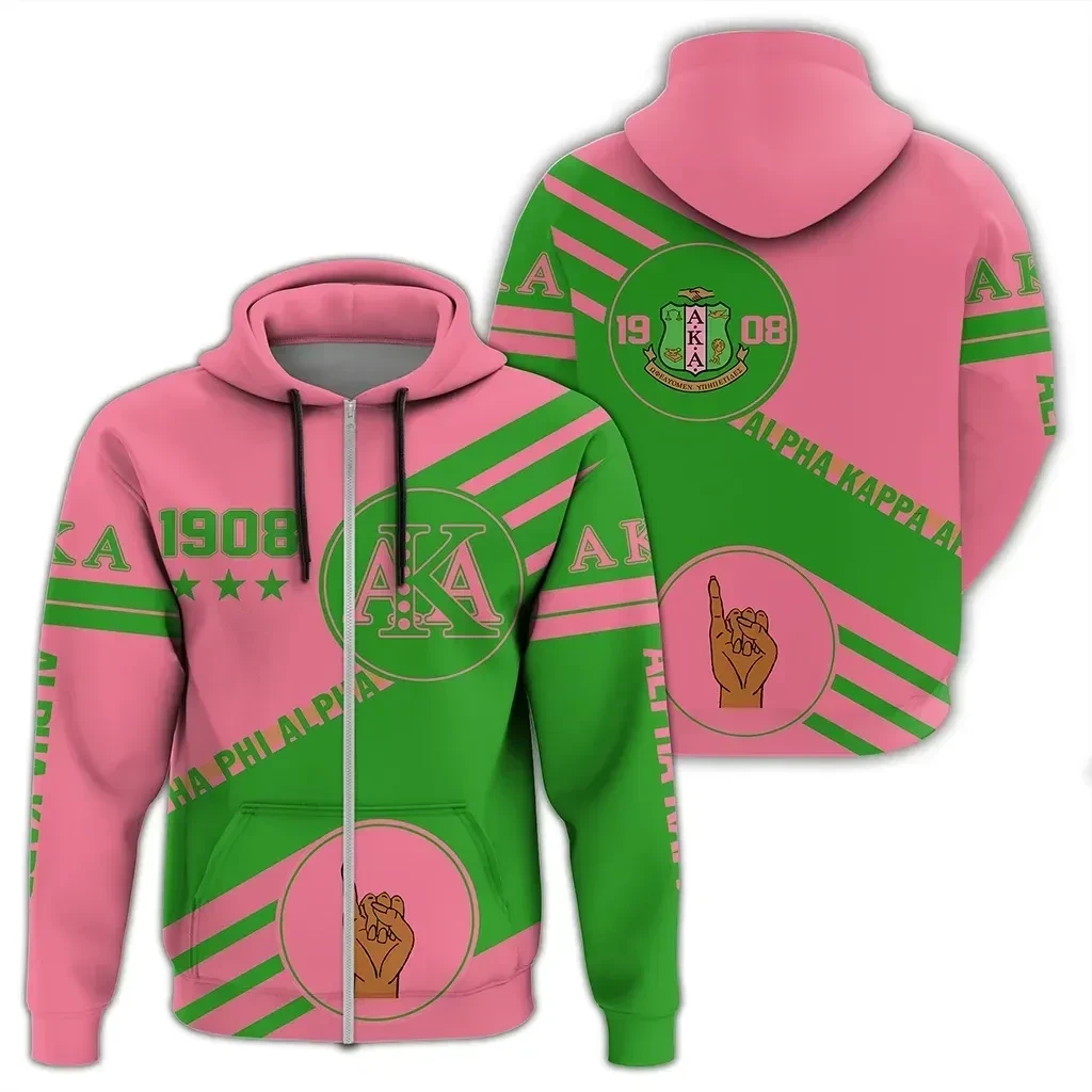 Africa Zone Greek Life Clothing - AKA Sorority Swift Balls Zip Hoodie A31
