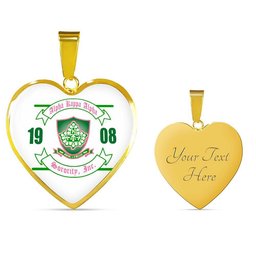 Africa Zone Greek Life Accessories - AKA Sorority Luxury Necklace Heart A31