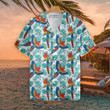 Watercolor Parrot & Palm Leaves Hawaiian Shirt | For Men & Women | Adult | HW7786