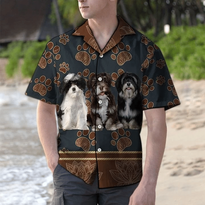 Floral Paw Hawaiian Shirt | For Men & Women | Adult | HW6532