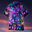 Fantasy Galaxy Neon Butterflies Hawaiian Shirt | For Men & Women | Adult | WT1106