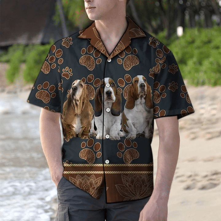 Floral Paw Hawaiian Shirt | For Men & Women | Adult | HW6533