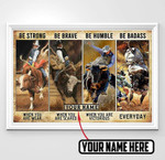 Personalized Name Bull Riding 3D All Over Printed Poster