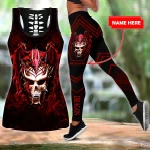 Red dragon hollow tank & leggings combo custom name