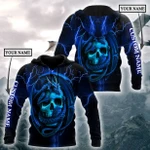 Dragon & skull blue unisex hoodie