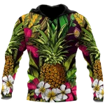 Amazing Polynesian Pineapple Hawaiian Style Unisex Deluxe Hoodie ML