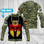 Germany Army Helmet Premium Personalized Unisex Hoodie 3D All Over Printed Camo