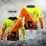 THE BEST ROOFER GREEN AND ORANGE - PERSIONALIZED NAME 3D HOODIE SHIRT