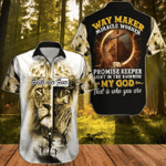 Faith Over Fear My God Way Maker Miracle Worker Hawaiian Shirt | For Men & Women | Adult | HW8130