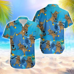 Funny Cat Diving Blue Ocean Hawaiian Shirt | For Men & Women | Adult | HW6736