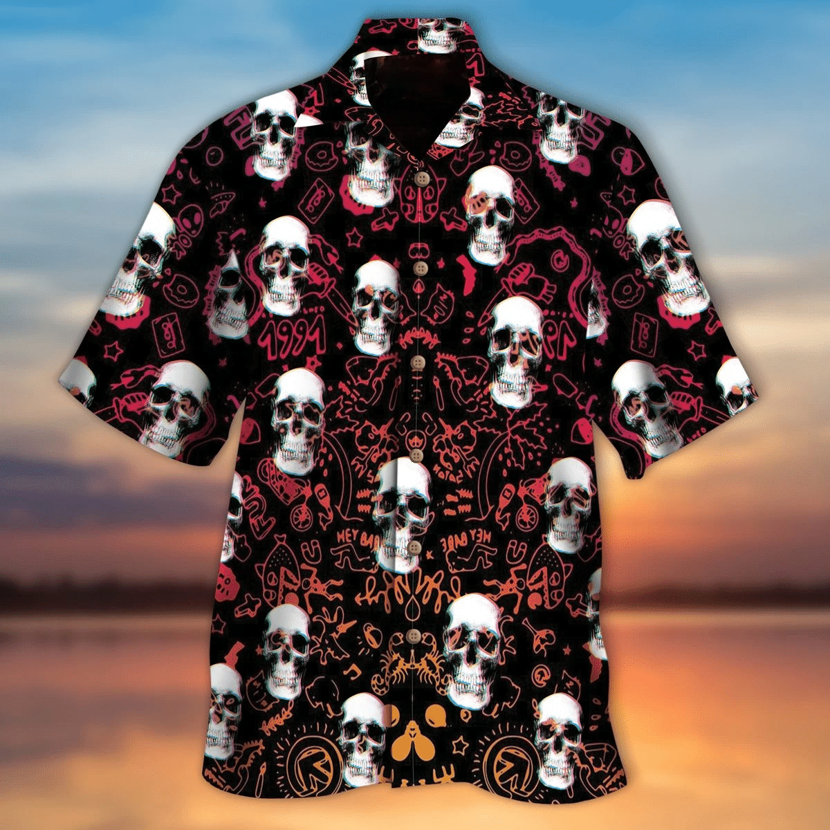 Skull Hawaiian Shirt | For Men & Women | Adult | HW6607