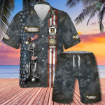 U.S Army Veteran Eagle Hawaiian Shirt Set | Unisex | HS1117