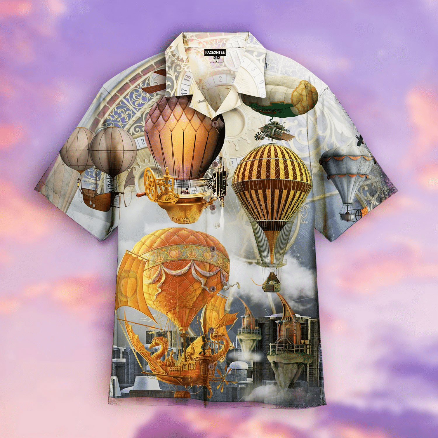 Fly High Fly Far With Air Balloon Steampunk Hawaiian Shirt | For Men & Women | Adult | HW4943