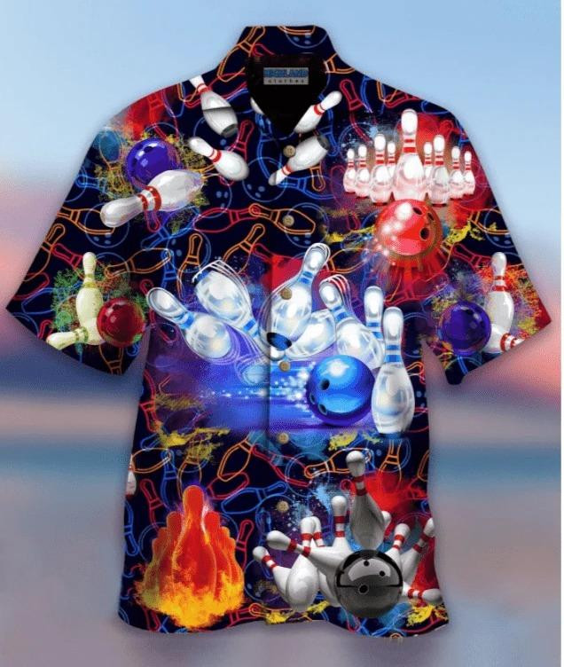 Multi Bowling Flash Light Hawaiian Shirt | For Men & Women | Adult | HW2876
