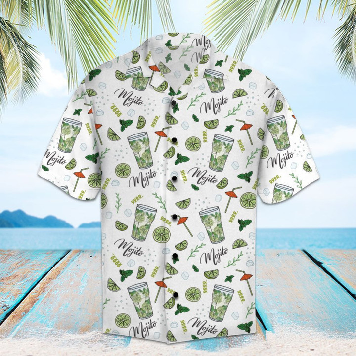Amazing Mojito Green White Hawaiian Shirt | For Men & Women | Adult | HW8302