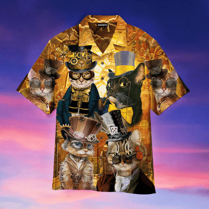 The Royal Steampunk Cat Hawaiian Shirt | For Men & Women | Adult | WT1426