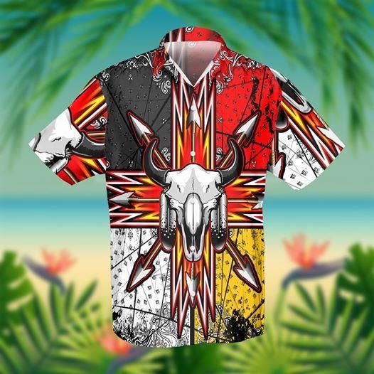 Bison Arrow Native American Hawaiian Shirt | For Men & Women | Adult | HW7945