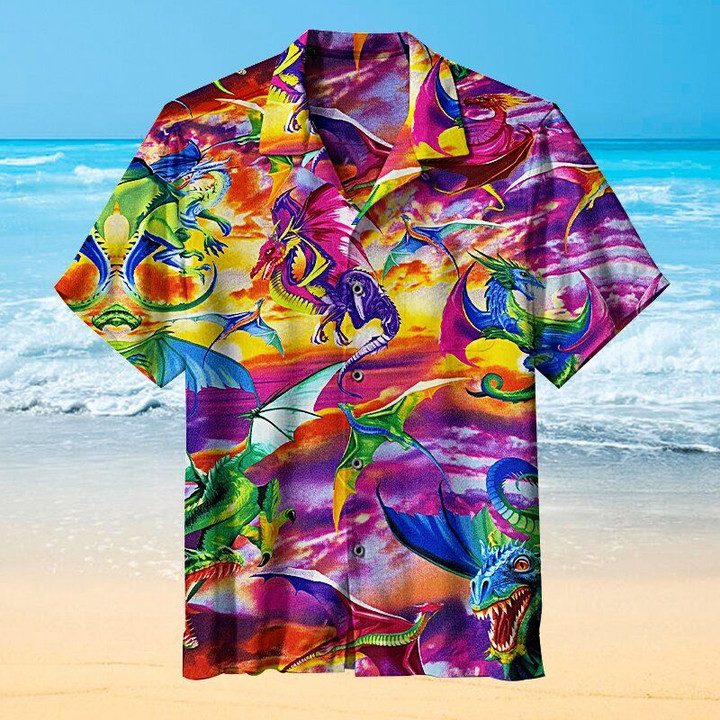 Color Ancient Dragon Hawaiian Shirt | For Men & Women | Adult | HW7773
