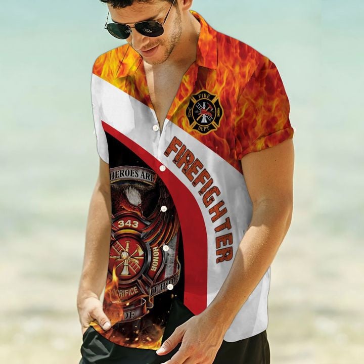 Firefighter The True Hero Hawaiian Shirt | For Men & Women | Adult | HW6664