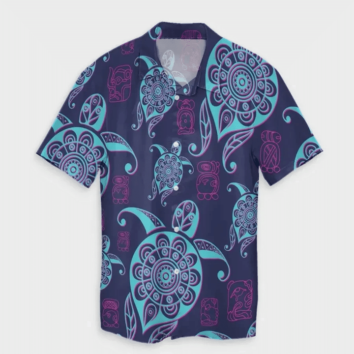 Turtle Polynesian Neon Hawaiian Shirt | For Men & Women | Adult | HW6814