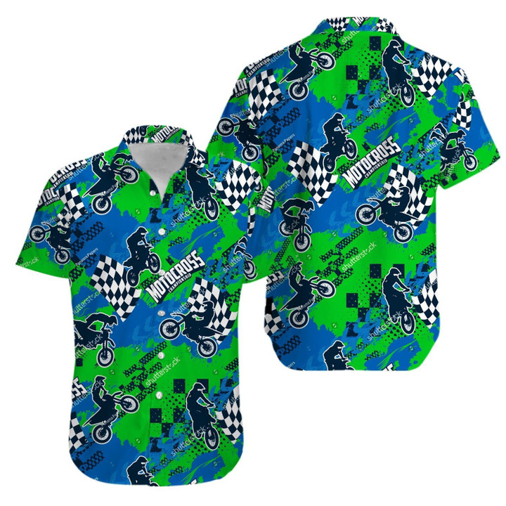 Motocross Hawaiian Shirt | For Men & Women | Adult | HW7586