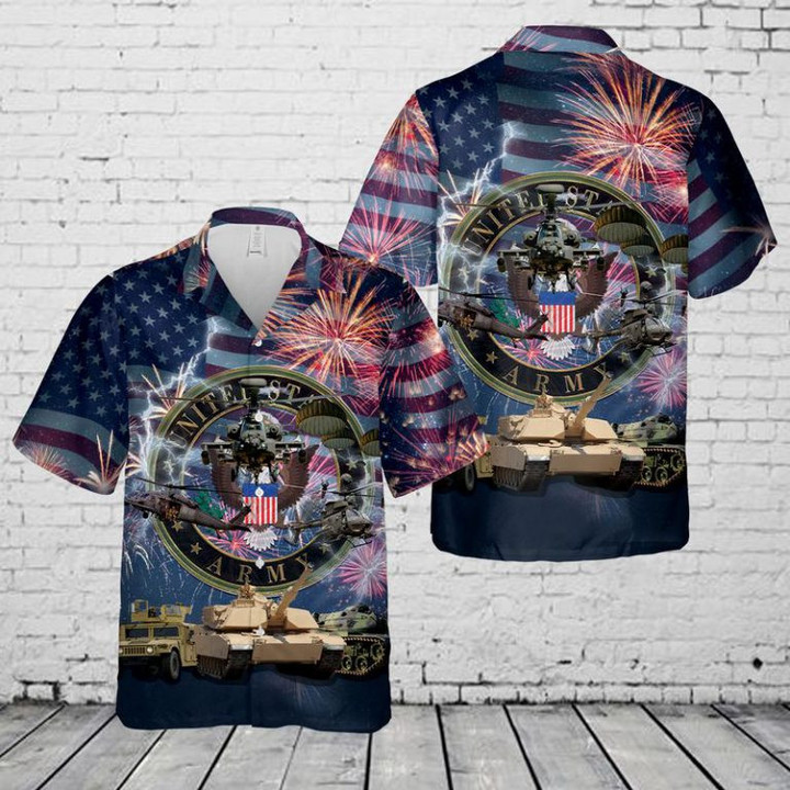 US Army 4th Of July Hawaiian Shirt | For Men & Women | Adult | HW7078