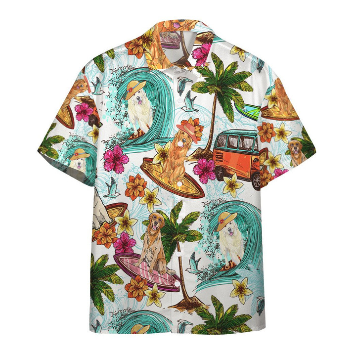 Enjoy Surfing With Retriever Dog Hawaiian Shirt | For Men & Women | Adult | HW6439
