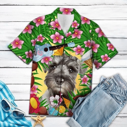 Miniature Schnauzer Summer Party Hawaiian Shirt | For Men & Women | Adult | HW6405