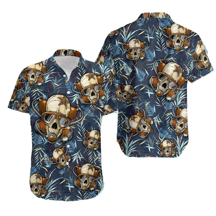 Scuba Diving Skull Hawaiian Shirt | For Men & Women | Adult | HW7756