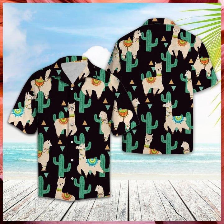 Llama Cactus Hawaiian Shirt | For Men & Women | Adult | HW7754